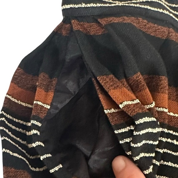 VTG. RARE 1950’s LILY MONTEZ HAND DETAILED STITCH EARTHY STRIPED BOHO MIDI SKIRT - Picture 9 of 13